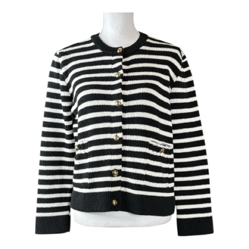 ZARA Striped Knit Cardigan, Size M. - Picture 2 of 10